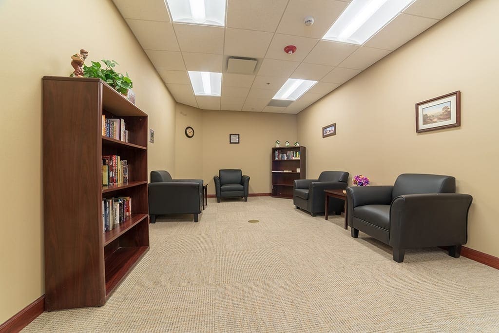 Library and Reading Area at The Village at Skyline Pines